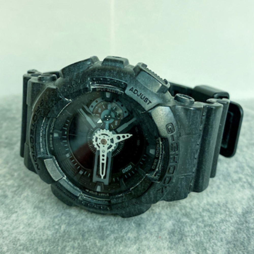 Black Casio G Shock Heathered Analog Digital Black Mens Watch